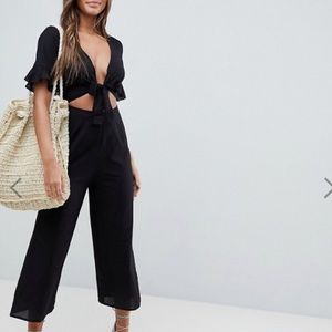 Black linen Jumpsuit